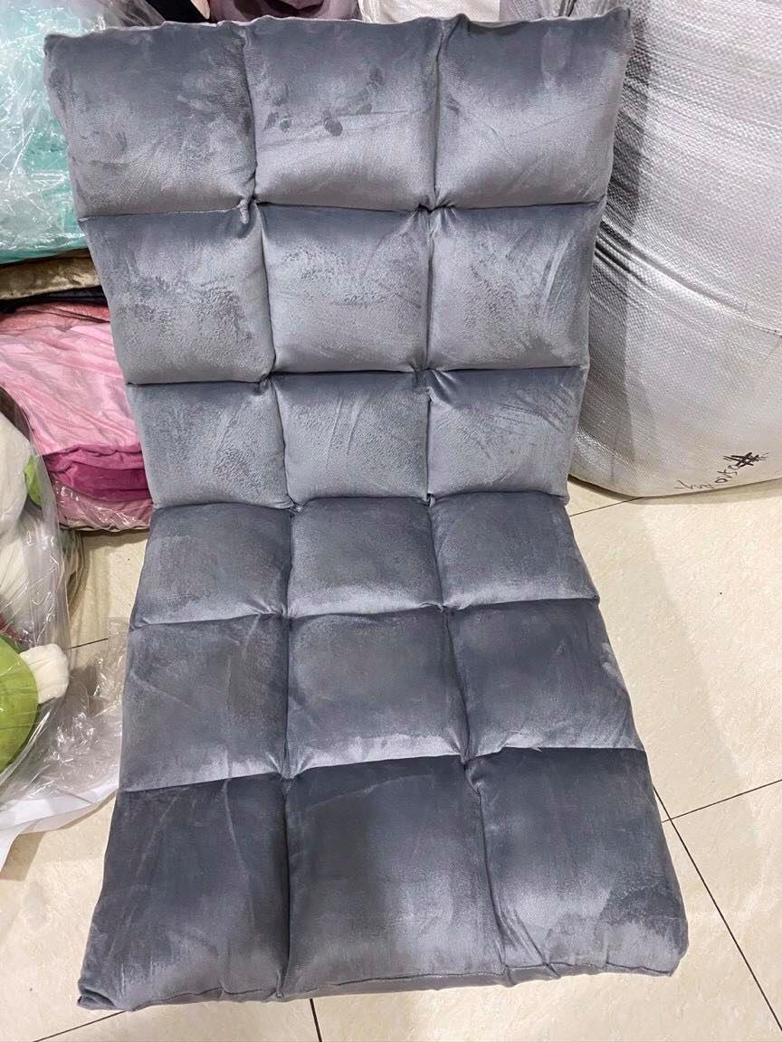 Ghế lười tatami 5 cấp độ, mặt vải nỉ nhung mềm mịn, kích thước ngả 110cm, ngang 50cm, dày 20cm, khung thép chắc chắn