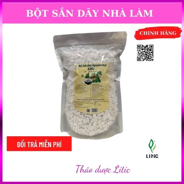 Tinh bột sắn dây 1 kg nguyên chất thơm mát, sạch sẽ nhà làm - Thảo dược litic