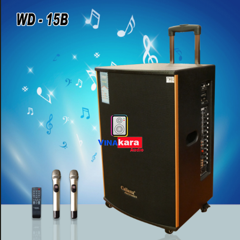Loa kéo di động caliana wd-15b / wd15b + tặng chống lăn micro cao cấp