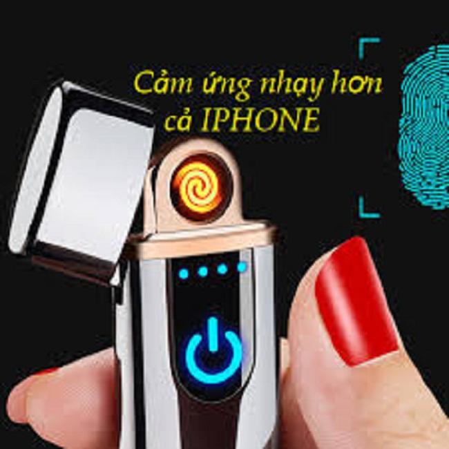 Hột quẹt bật lửa điện cảm ứng sạc cổng USB cao cấp