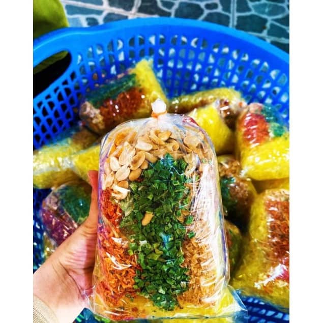 1 bịch bánh tráng satế cháy tỏi khô bò đỏ