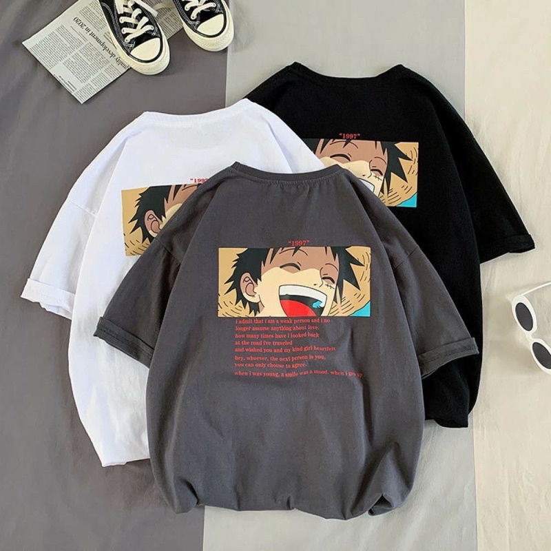 Áo thun tay lỡ form rộng họa tiết Conan- Unisex nam nữ đều mặc được
