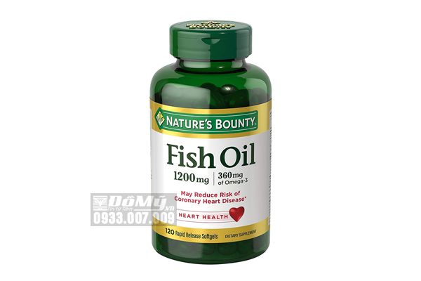 Viên uống dầu cá Fish Oil 1200mg 120 viên của Nature s Bounty Mỹ