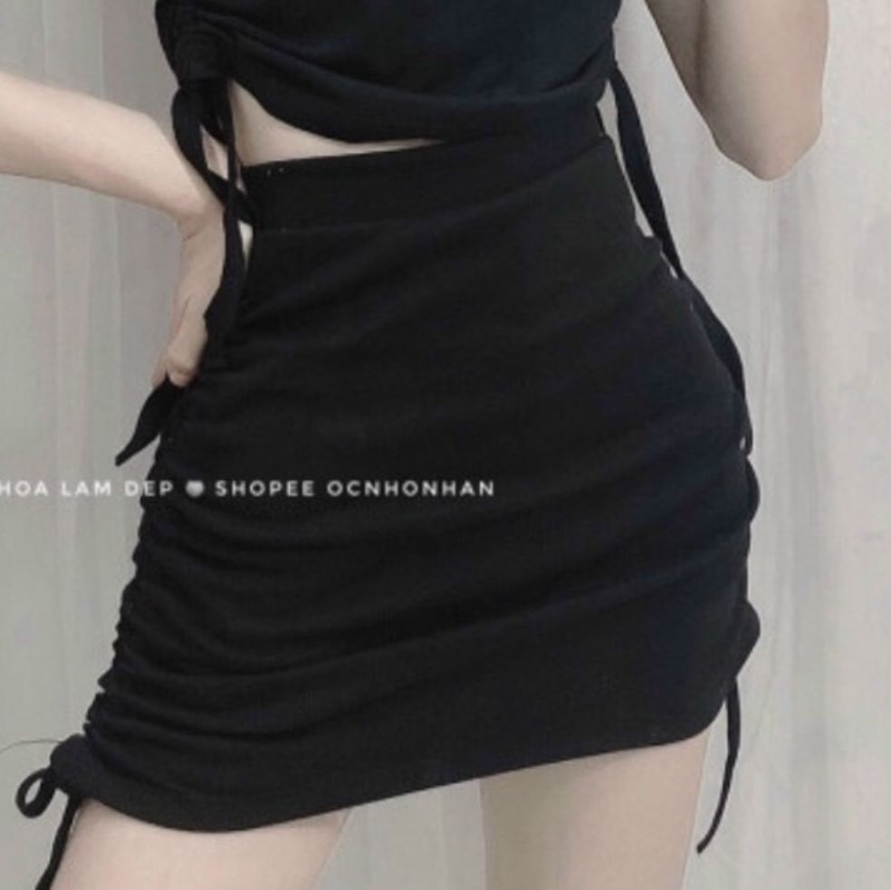 CHÂN VÁY NỮ RÚT DÂY 2 BÊN SIÊU XINH FORM DƯỚI 50KG