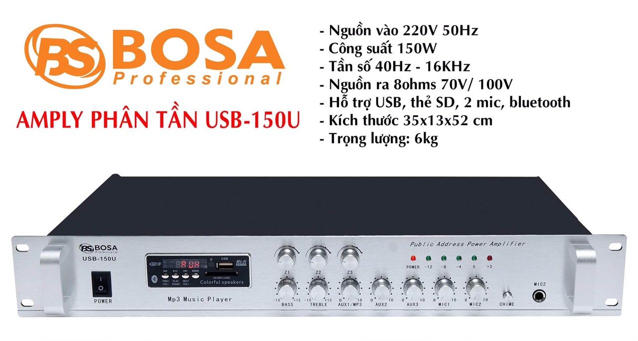 Amply phân tần bosa usb-150u
