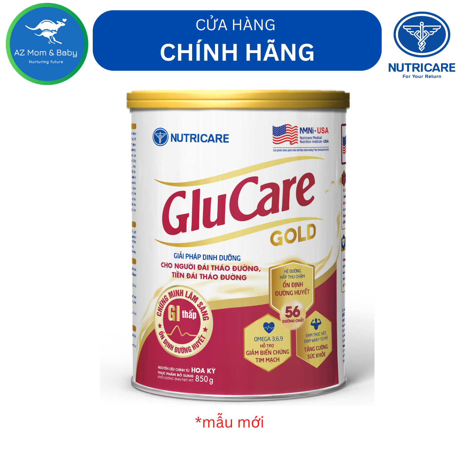 Sữa bột Nutricare Glucare Gold (900g) - dinh dưỡng y học cho người tiểu đường