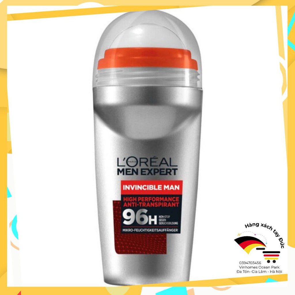 Lăn khử mùi loreal men expert invincible man 96h, 50ml