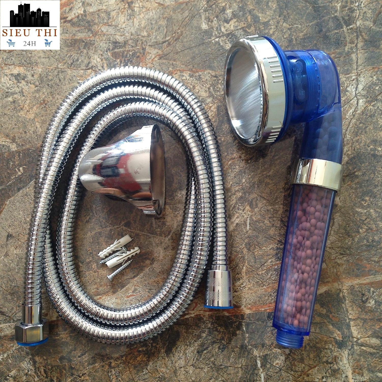 Bát sen tăng áp Bộ Bát Tắm Hoa Sen Tăng Áp  Hạt Lọc Nano 2 Tầng 3 Chế Độ Điều Chỉnh Nước Massage Cực Sảng Khoái ( Bảo hành 12 tháng – 1 đổi 1 trong 7 ngày ) Phù hợp với mọi loại dây sen Dễ dàng lắp đặt không cần gọi thợ.