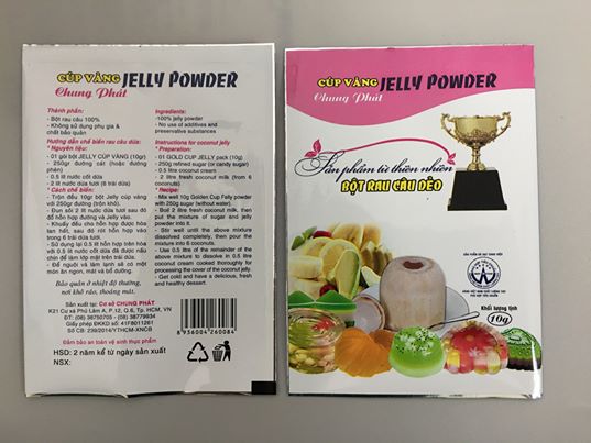 hộp 12 gói Rau câu dẻo jelly powder thạch rau câu dẻo Chung Phát