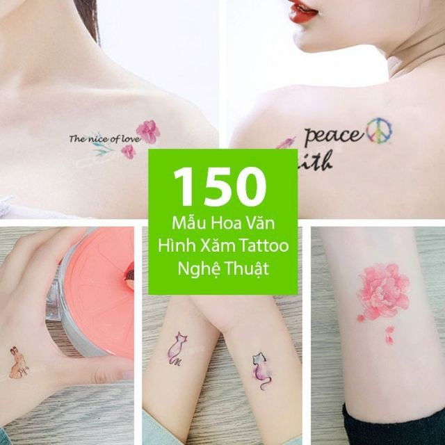 Bộ 150 mẫu hình xăm dán, hình xăm tatoo cao cấp Combo 60 tờ mẫu A+B 2199