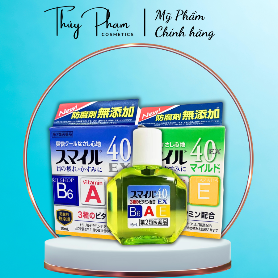 Nước nhỏ mắt smile 40ex mild 15ml nhật bản, nước nhỏ mắt smile nhật bản smile 40ex mild 15ml