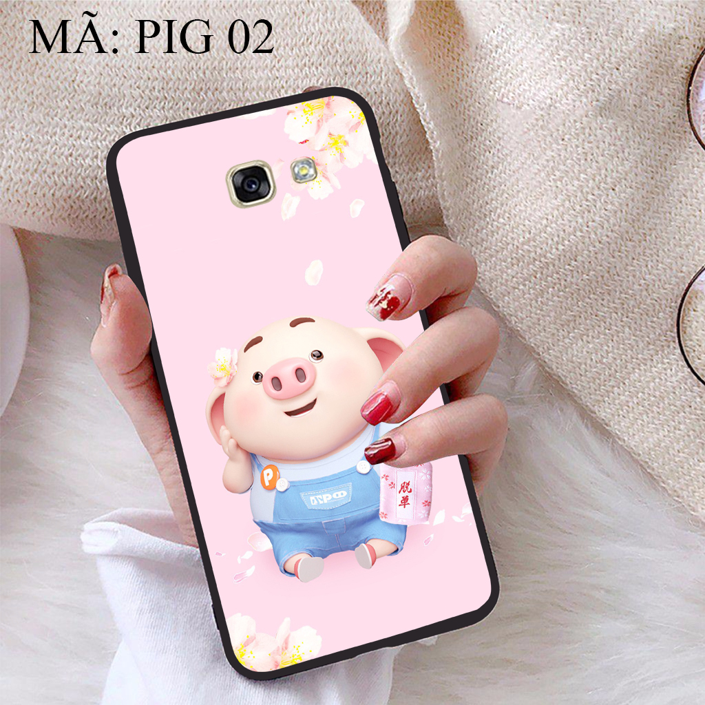 [HCM]Ốp lưng iCase dành cho Samsung Galaxy A5 2017 viền dẻo TPU BST Pig Cute