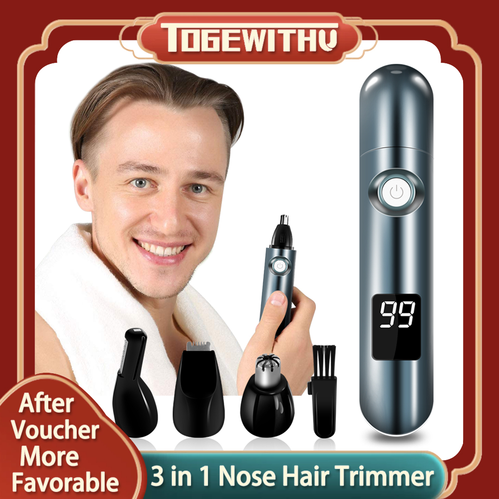 Máy tỉa lông 3 trong 1 cho mũi, mặt, tóc thích hợp cho cả nam và nữ. Máy tỉa lông có tích hợp sạc Usb cho sạc lại