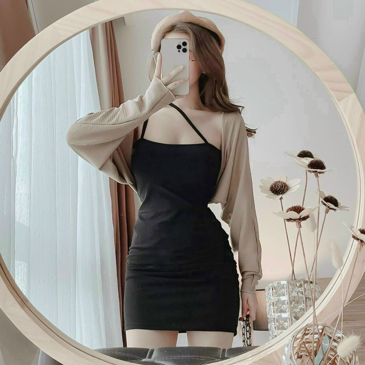 [Đầm Mới] Đầm Ôm Body 2 Dây Kèm Áo Khoác Gân Tâm LONG Mart Màu Sắc Nhã Nhặn Thật Sự Phù Hợp Để Tới Công Sở, Đi Làm Hoặc Đi Chơi,Free Size Dưới 55kg,Phù Hợp Với Mọi Phong Cách.