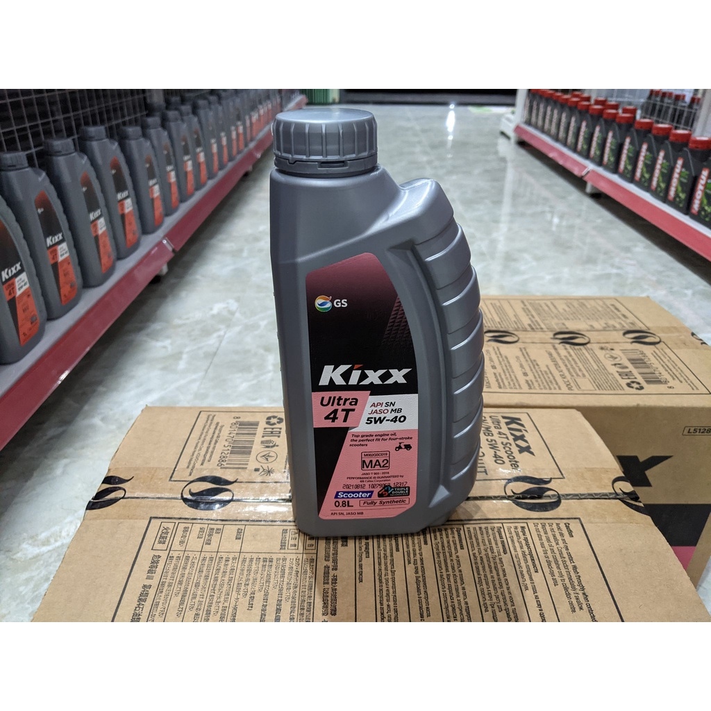 [Mã LIFEAUMAY giảm 10 tối đa 30k đơn 150k] Kixx Ultra 4T Scooter 5W40 0.8L nhớt tổng hợp
