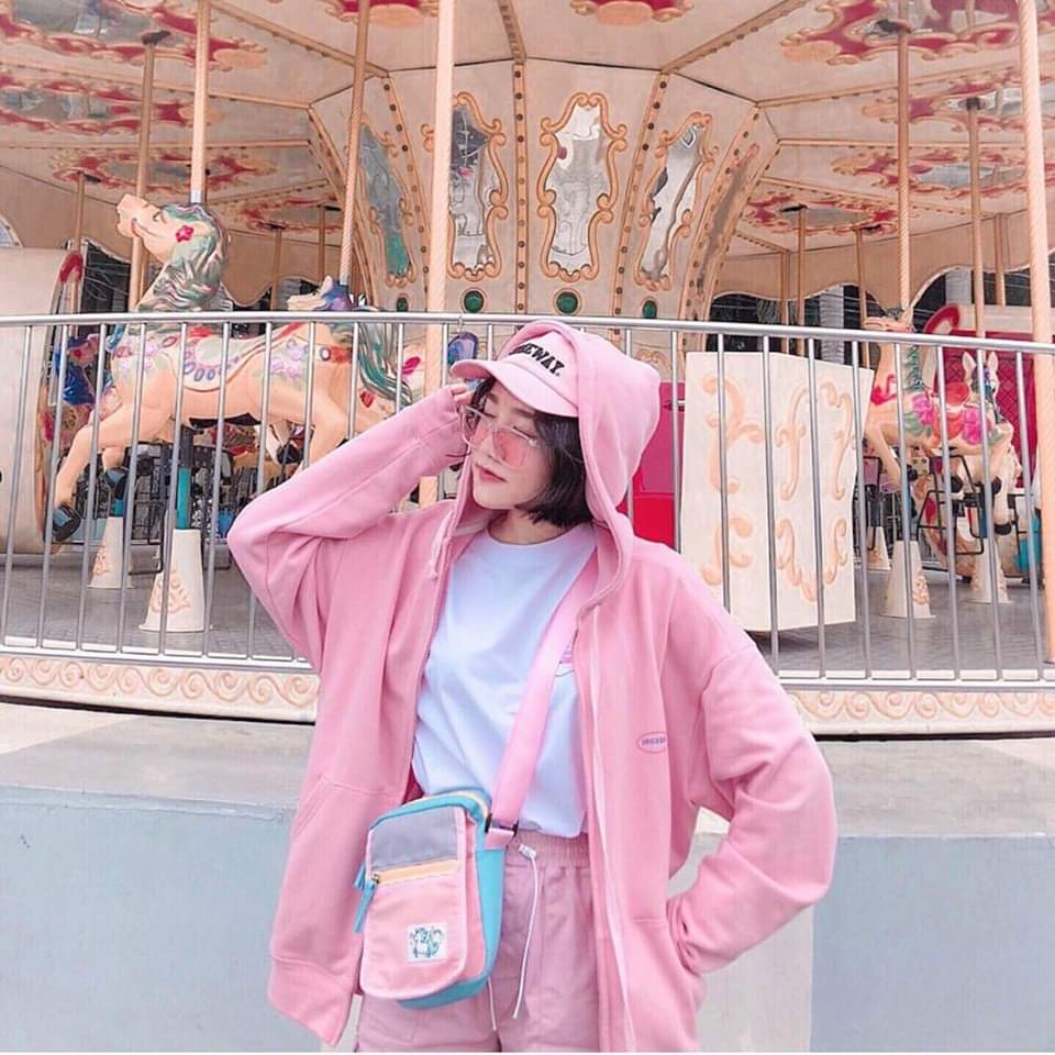 Áo Khoác Thun Áo Khoác Hoodies Nữ Unicorns Hồng Cực Xinh