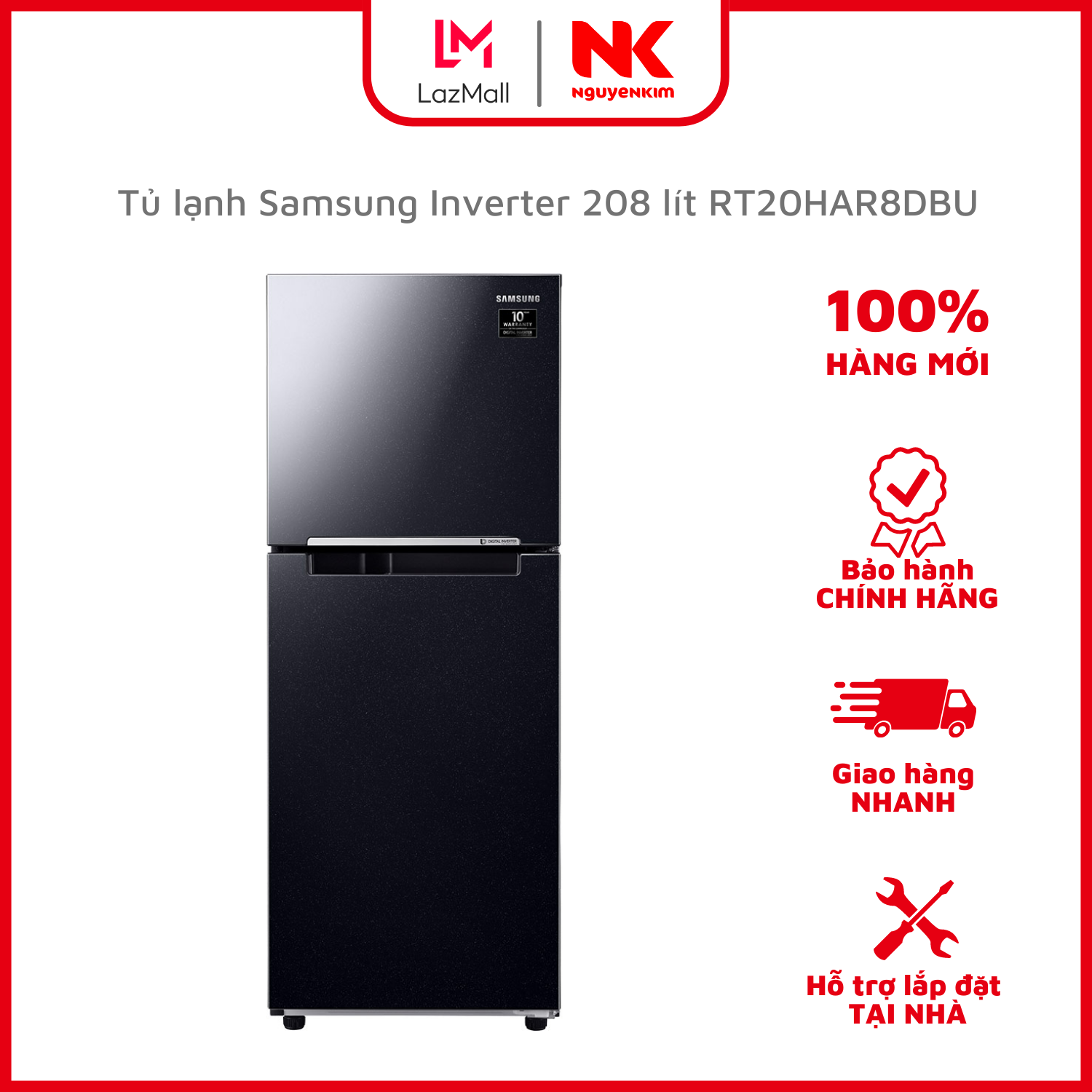 Tủ lạnh Samsung Inverter 208 lít RT20HAR8DBU