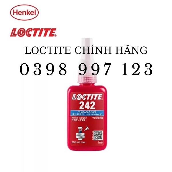 Keo dán khóa ren loctite 242 loại 50ml