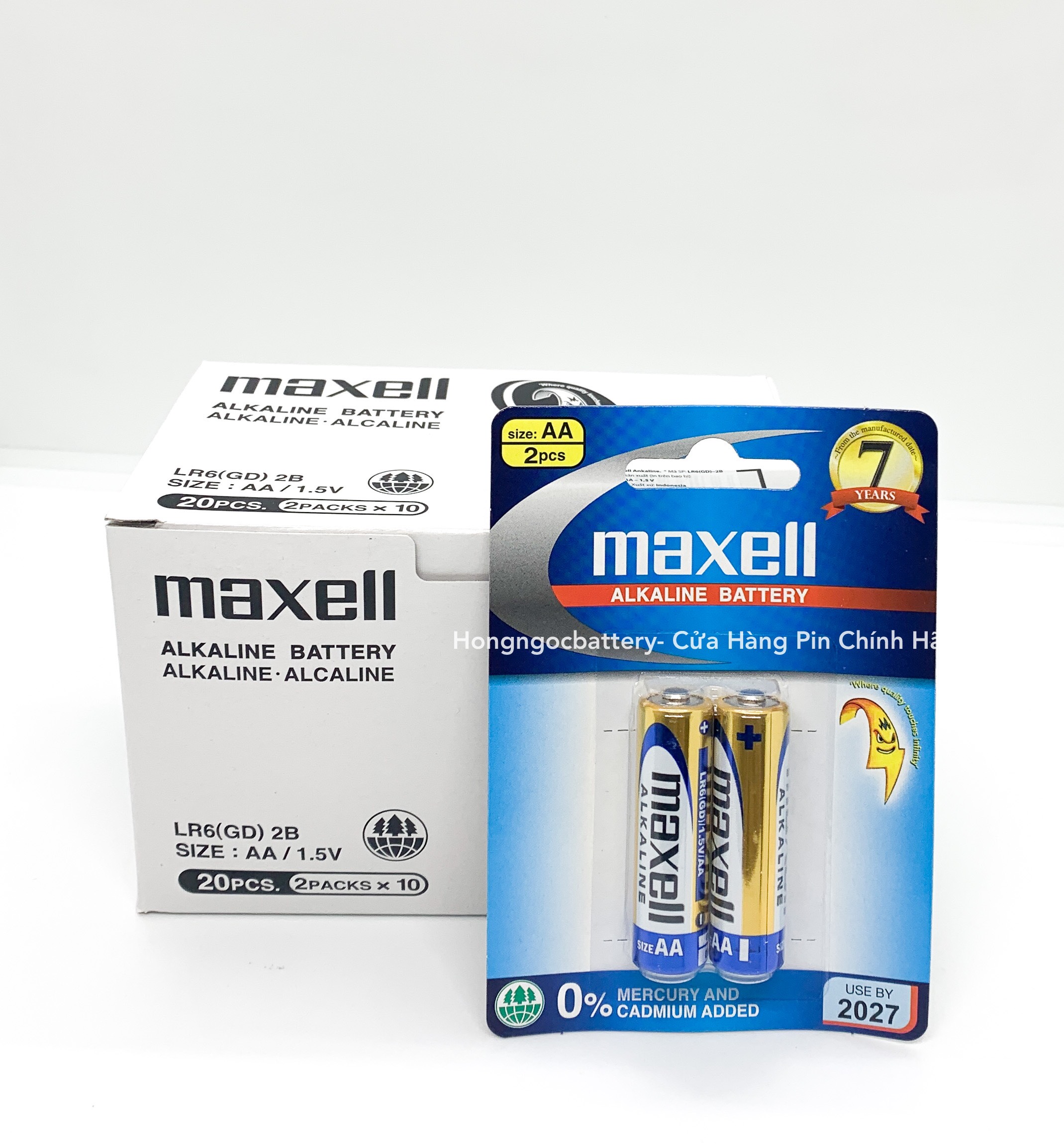 Vỉ 2 viên pin aa , pin aaa 1,5v maxell alkaline siêu bền - hàng chính hãng