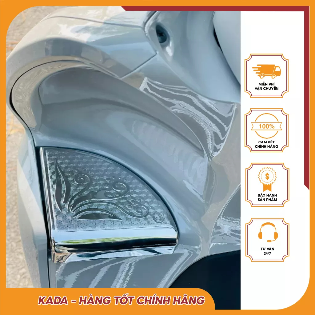 Ốp nắp đựng đồ Vision Cacbon và Xi cho xe Honda Vision 2021-2023 Chống Va Đập- chính hãng Artistar