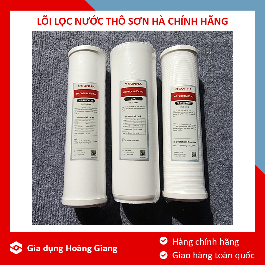 Lõi lọc nước ro số 123 sơn hà chính hãng