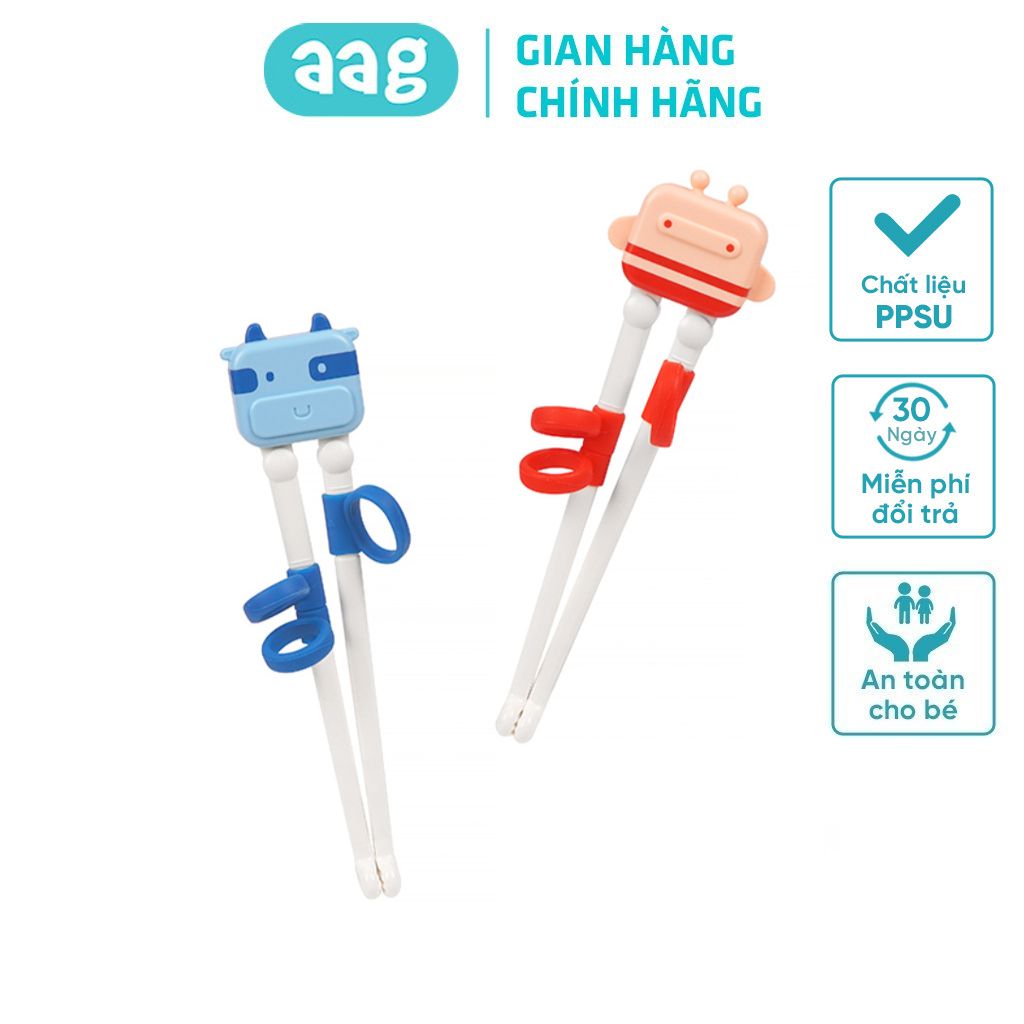 Đũa tập ăn cho bé amobaby323 đũa tập gắp xỏ ngón