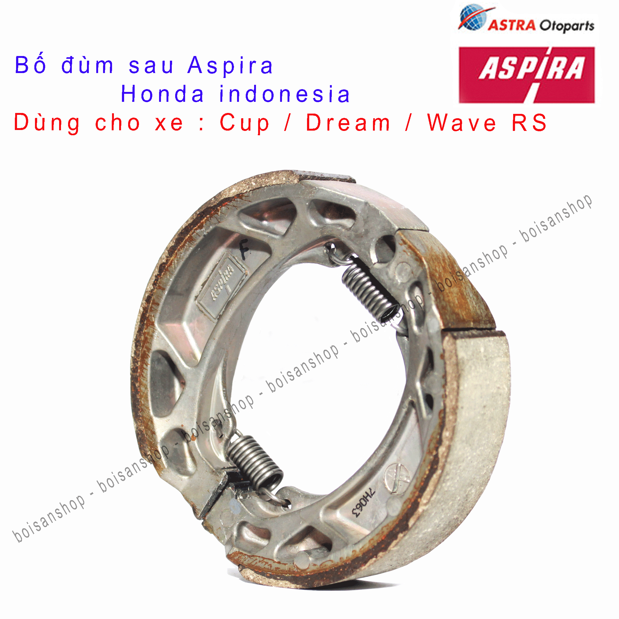 Bố Thắng Đùm Sau Hiệu Aspira Dùng cho xe : Đờ Rim -Wave Future FutureX