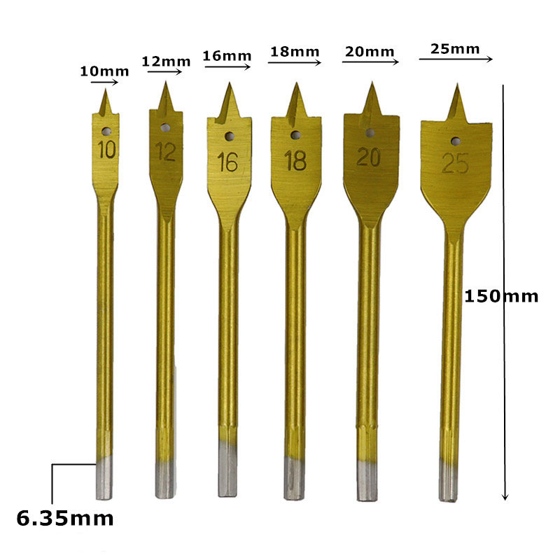 Bộ 6 mũi khoan khoét lỗ gỗ đuôi cá ,mũi khoan gỗ c33