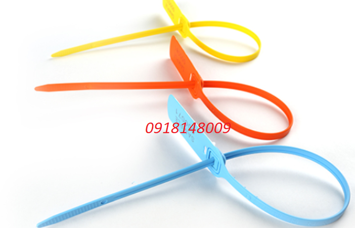 50 chiếc - Seal khóa niêm phong kẹp chì dây nhựa hãm thép dẹt nhập khẩu 30cm