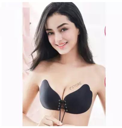 Miếng dán ngực cánh tiên dây rút tạo khe, áo bra dán ngực dây rút