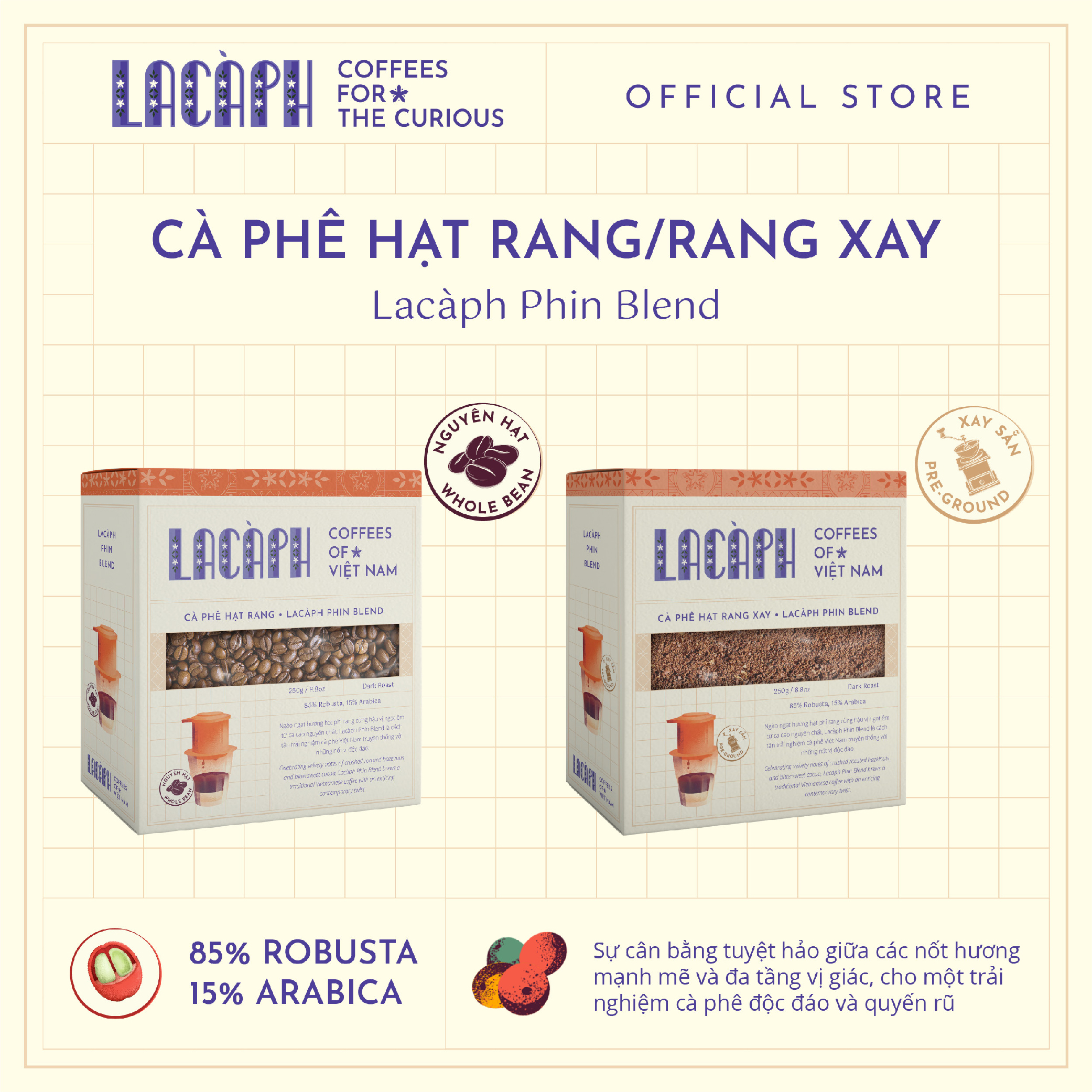 Cà phê Lacàph Phin Blend - Hàng chính hãng