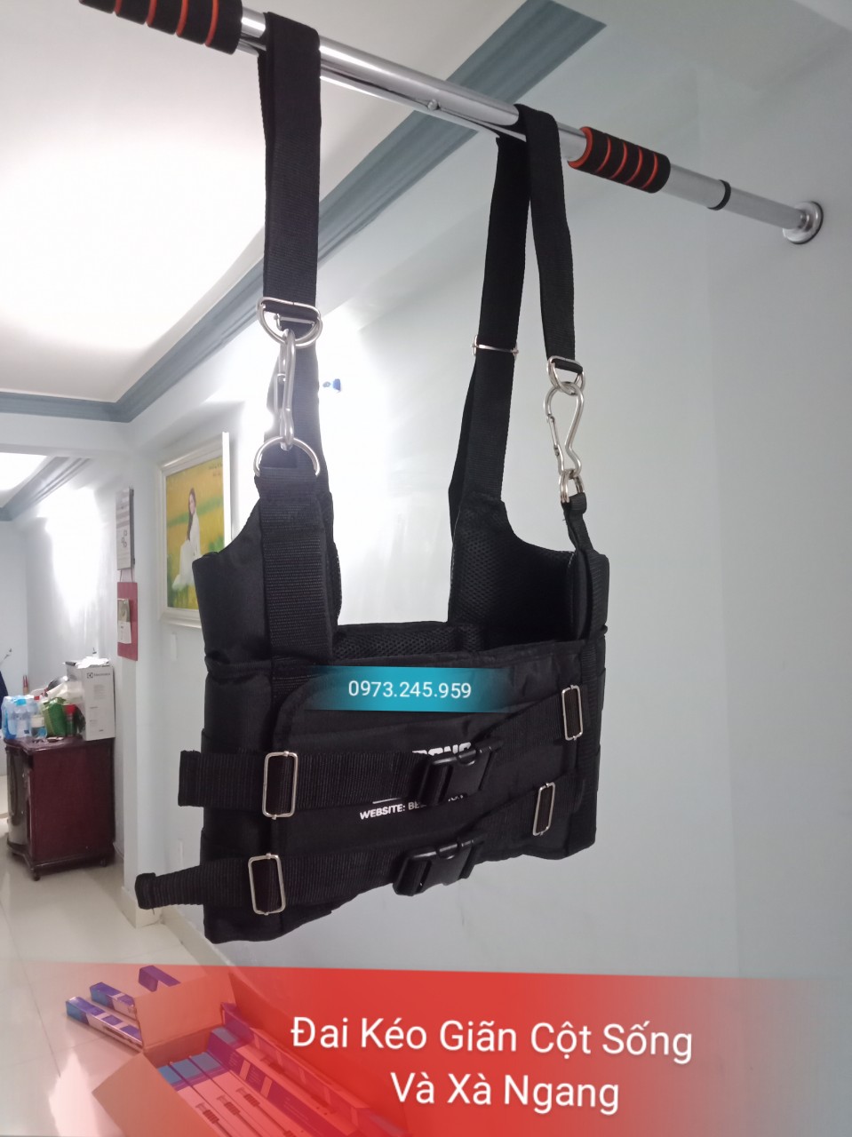 Đai treo xà đơn kéo giãn cột sống lưng
