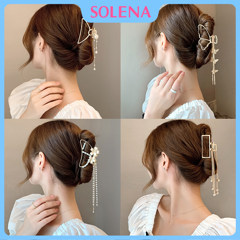 Kẹp tóc Hàn Quốc càng cua kim loại nữ Hot Trend SOLENA KC