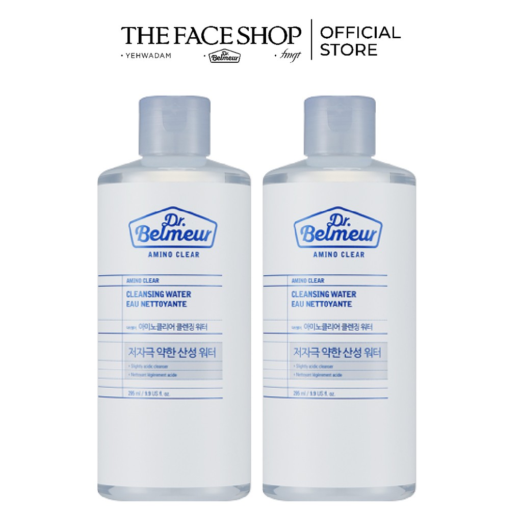 Combo nước tẩy trang thefaceshop dr.belmeur amino clear cleansing water 295x2ml