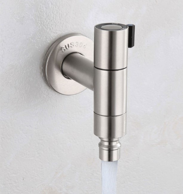 Vòi hồ RICHTREE - RTR01 chất liệu inox 304 Thiết kế mới lạ có đầu dẫn lắp vừa ren đầu nối dây cấp máy giặt