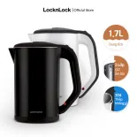 EJK738 - Bình đun nước siêu tốc Lock&Lock Trắng/Đen 1.7L 1800W Thân ấm 2 lớp cách nhiệt - Hàng chính hãng - Bảo hành 2 năm