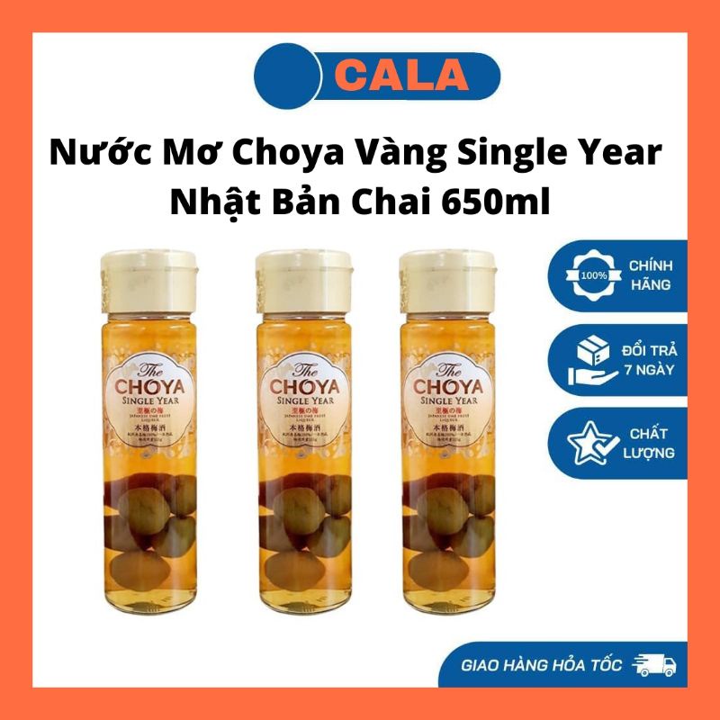 Nước mơ choya vàng single year nhật bản 650ml