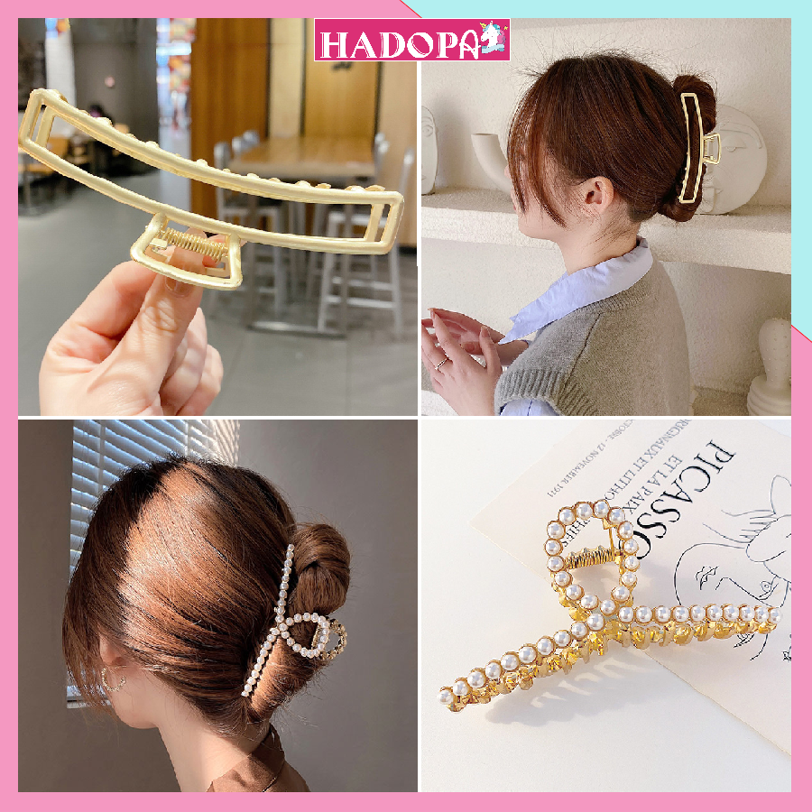 Kẹp Tóc Càng Cua Đính Đá Cực Dễ Thương Phong Cách Hàn Quốc Dễ Thương HADOPA