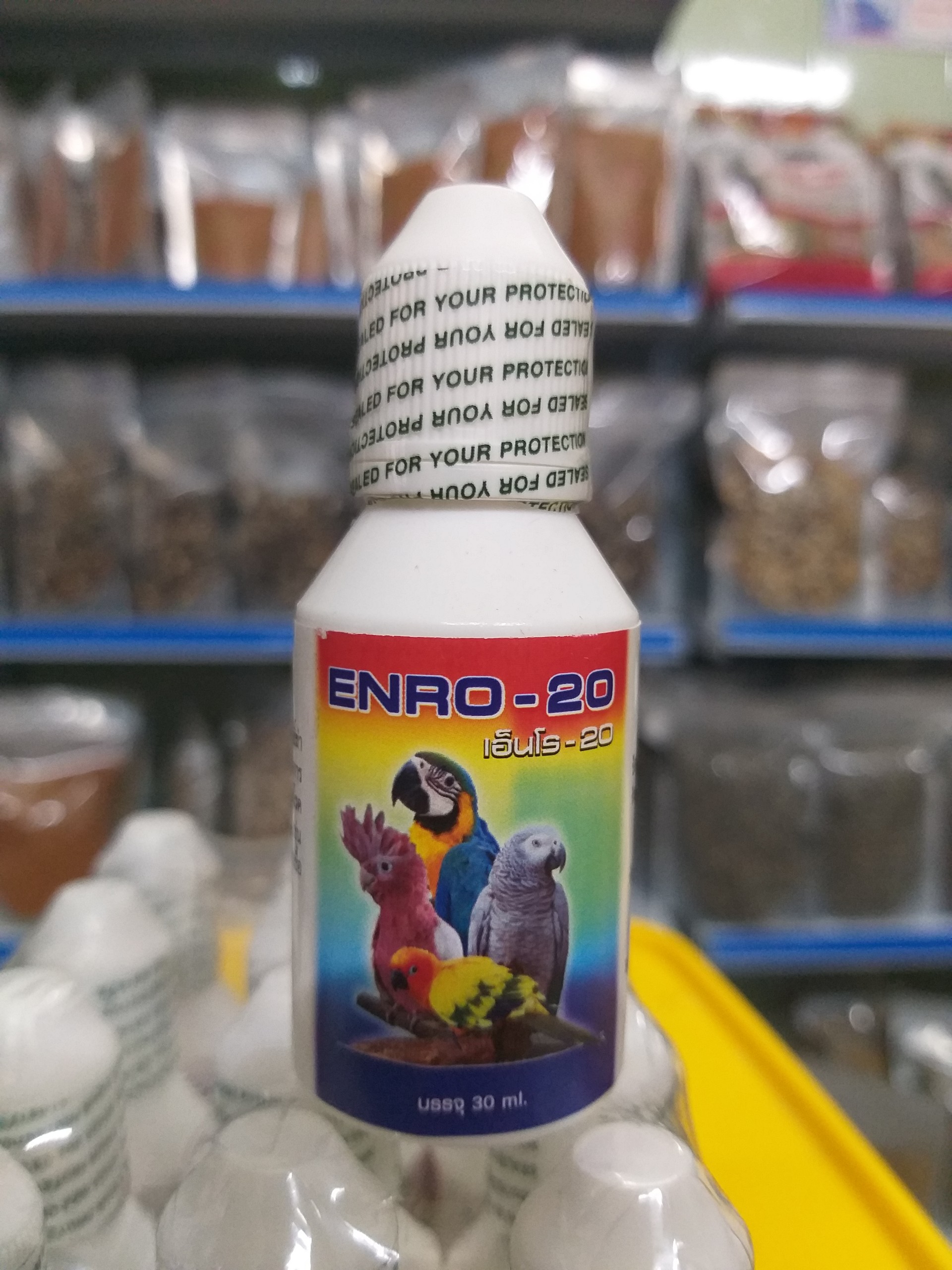 ENRO-20 Thái chuyên dùng cho các dòng vẹt, chim cảnh chai nguyên 30ml/1chai