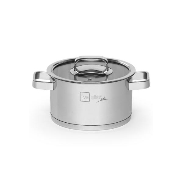 NỒI INOX 304 FIVESTAR PLUS 24CM QUAI VUÔNG NẮP KÍNH