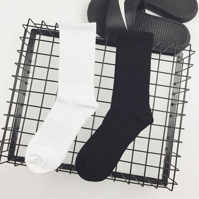 Tất unisex - tất nam nữ cổ cao màu trơn dày dặn