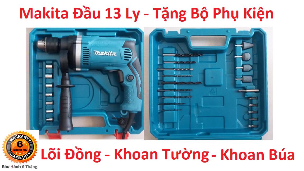 Máy khoan tường 13 ly makita hp1630 có chế độ khoan búa