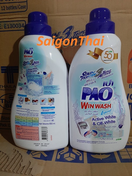 [HCM]Nước giặt PAO Chai 850ml Thái Lan - màu Trắng