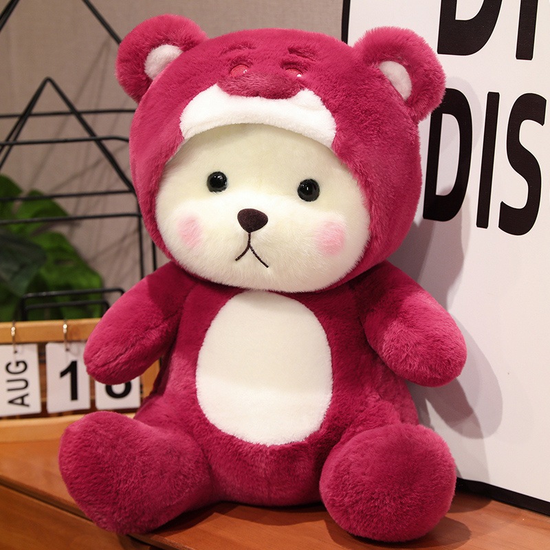 Gấu Lena Gấu dâu tây Búp bê Plush Đồ chơi Búp bê ôm gối dễ thương ngủ Quà sinh nhật
