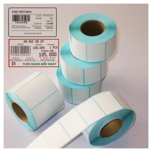 Tem cân khổ 58x40mm tem cân, tem cnc