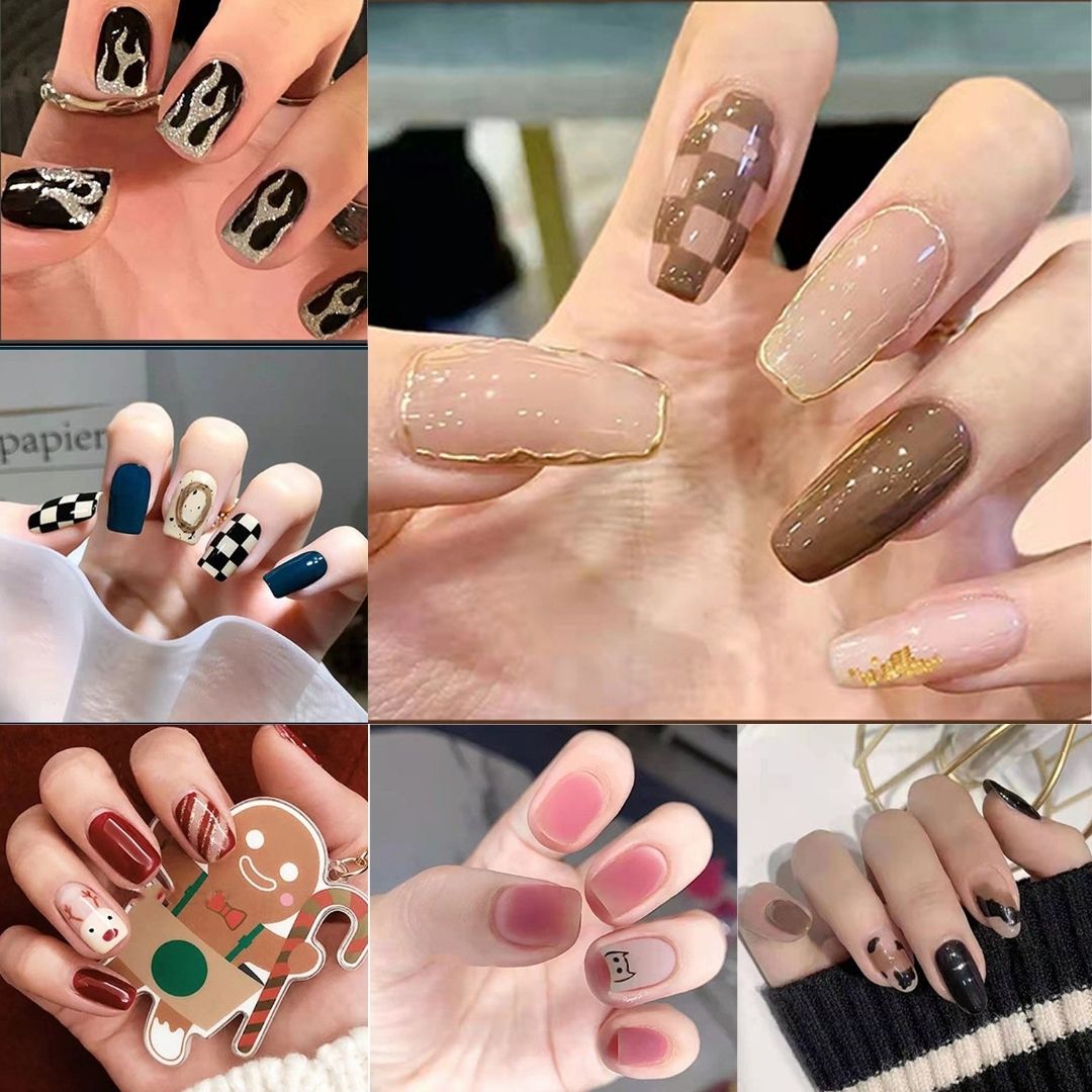Mua Móng tay giả nail thời trang đính đá - Bộ 24 móng tại Kemnghiaminhtam |  Tiki