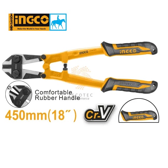 Kìm cộng lực kìm cắt sắt 450mm 18inch cắt sắt 8mm thép crv bolt cutter ingco hbc0818