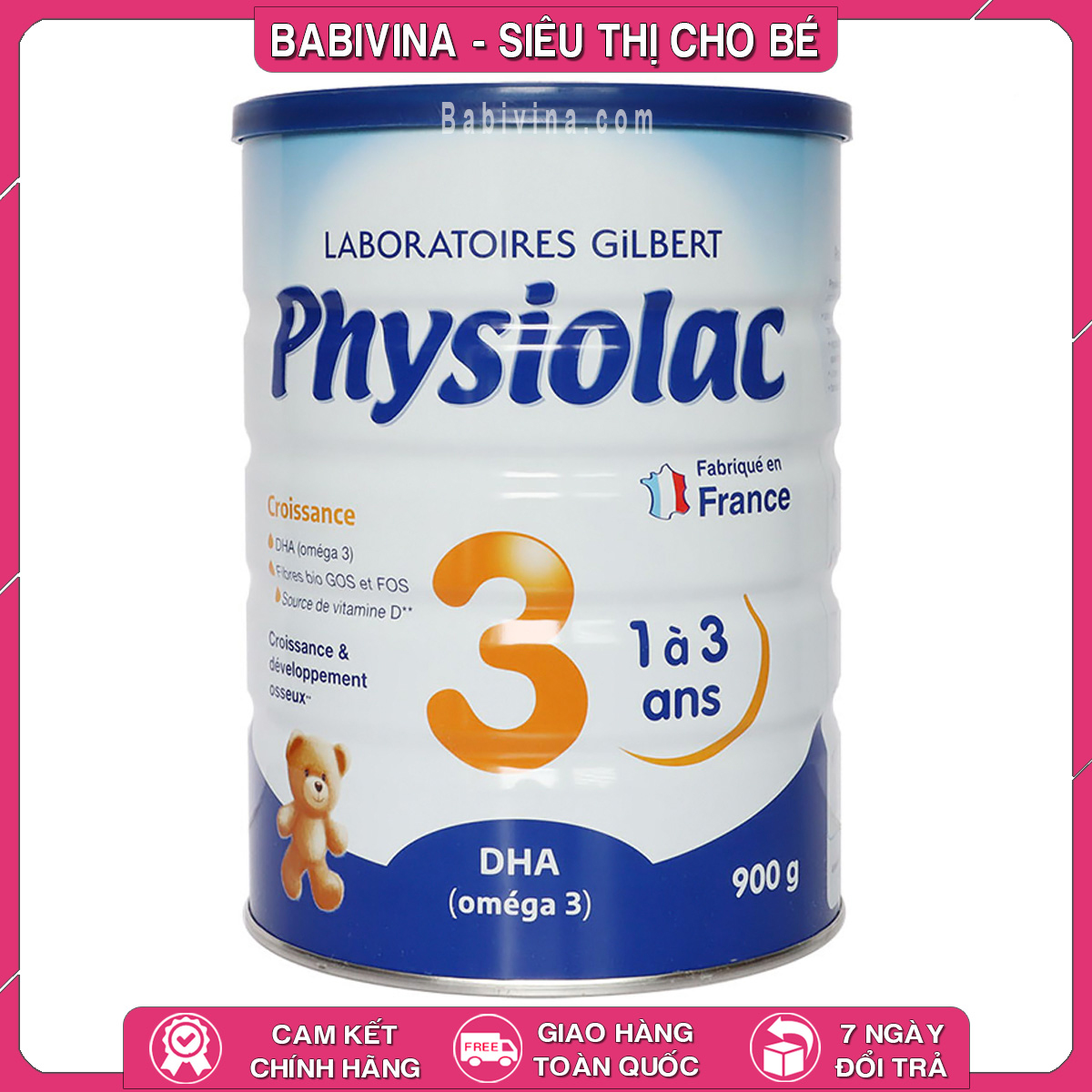 Sữa physiolac số 3 900g chính hãng, mẫu mới, date mới, giá rẻ vô địch babivina physiolac 3