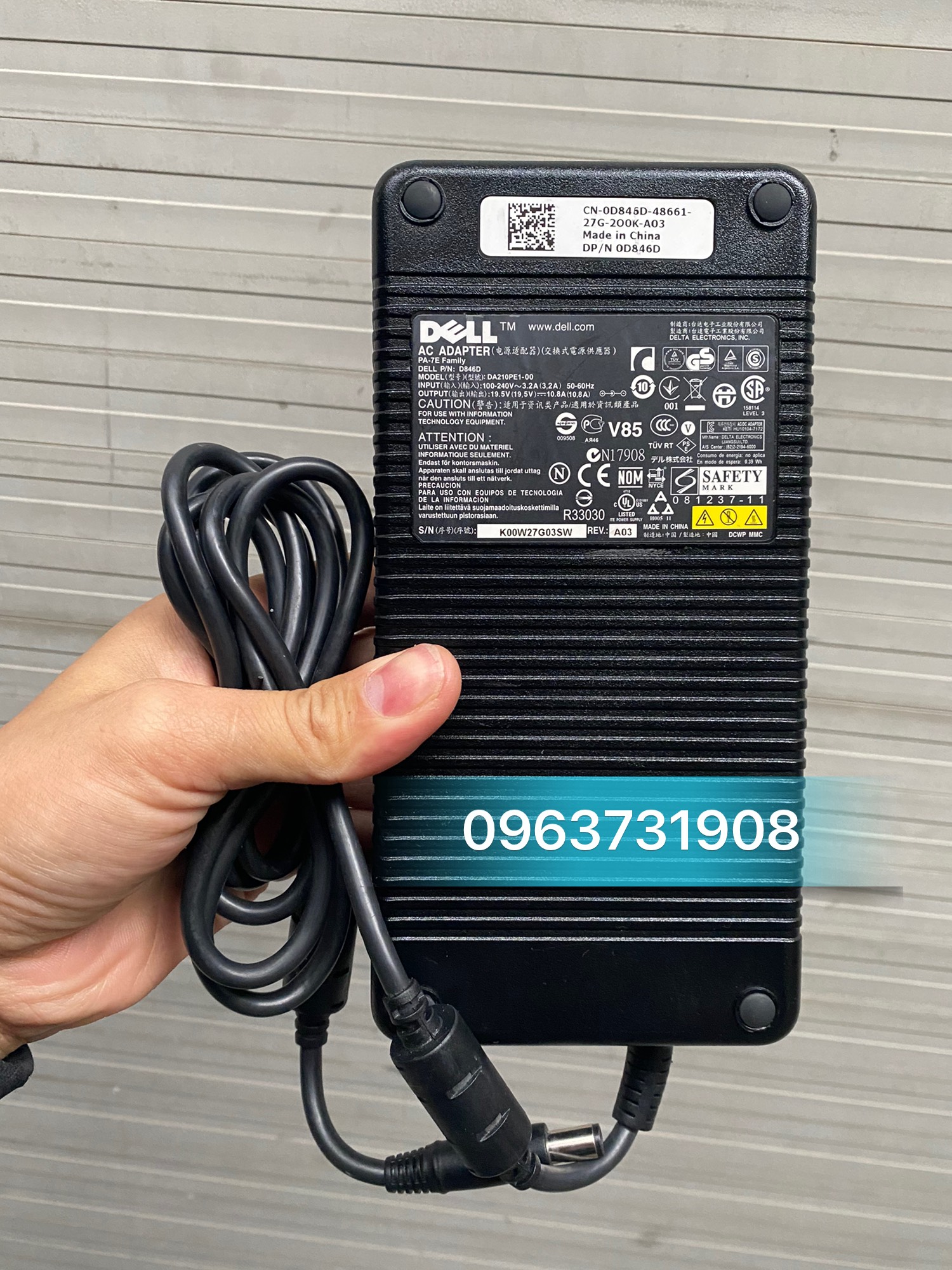 Sạc laptop Dell 19.5V-10.8A bản gốc