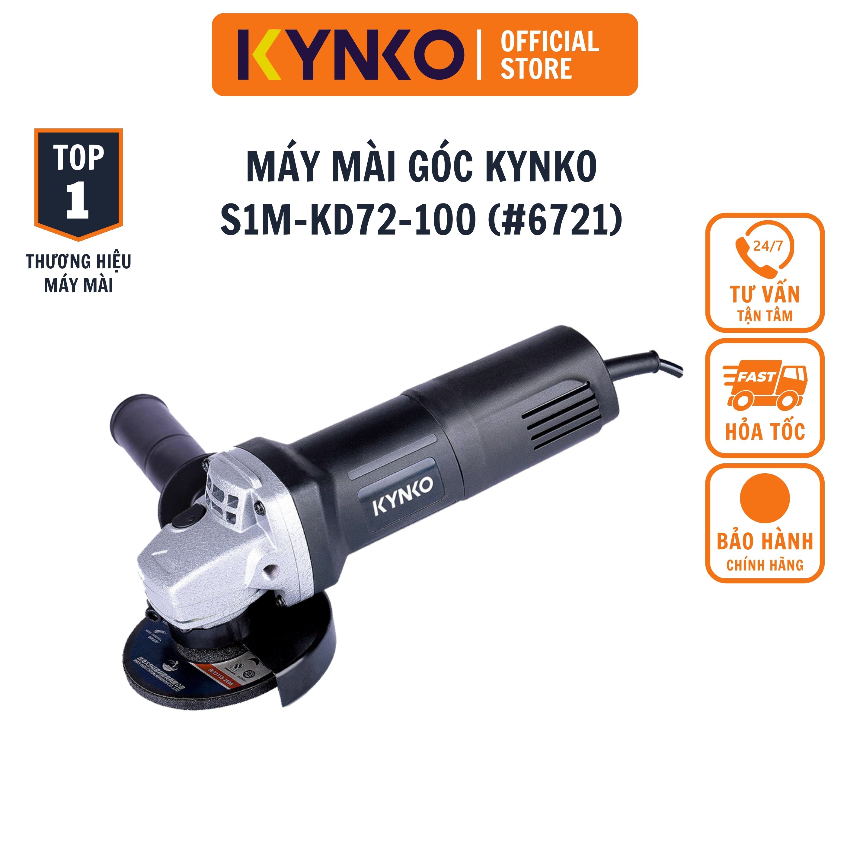 Máy mài góc công suất 1200w kynko s1m- kd72 -100 cầm tay chính hãng giá tốt